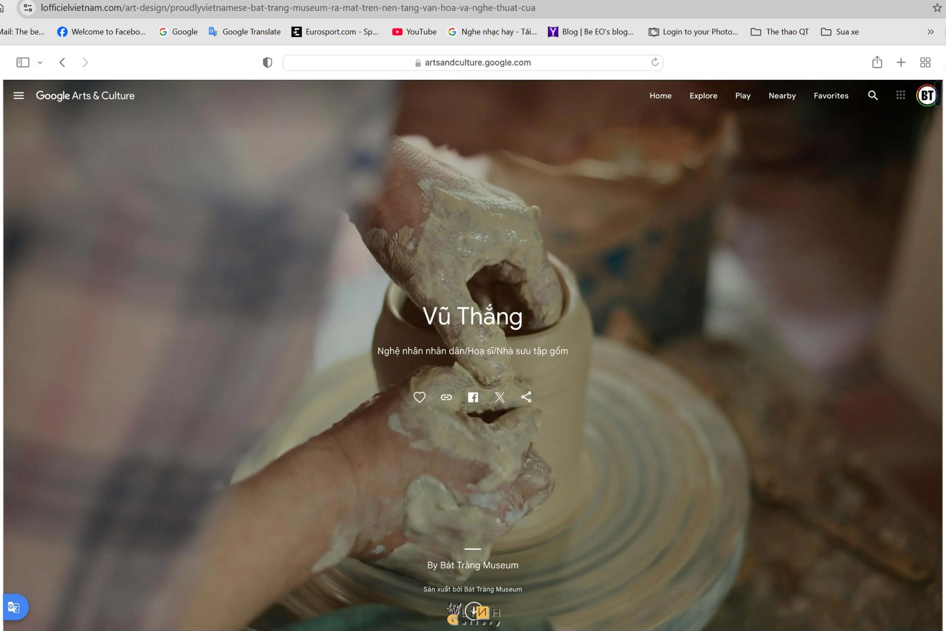 DẠO BÁT TRÀNG MUSEUM TRÊN NỀN TẢNG VĂN HÓA VÀ NGHỆ THUẬT CỦA GOOGLE